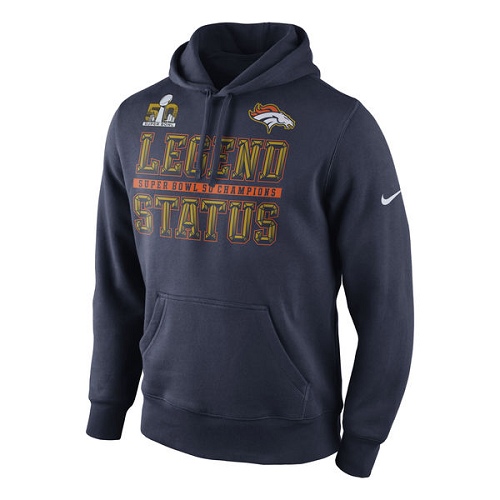 NFL Denver Broncos Nike Super Bowl 50 Champions Parade Hoodie - Navy